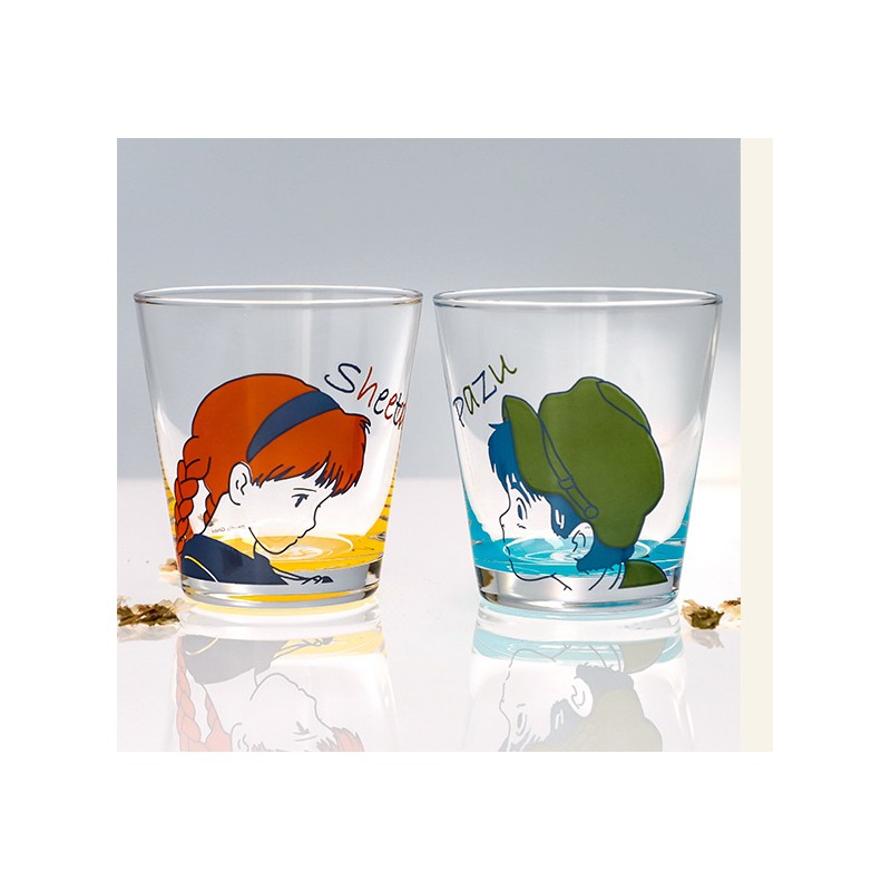 SET 2 VERRES SHEETA & PAZU - LE CHÂTEAU DANS LE CIEL