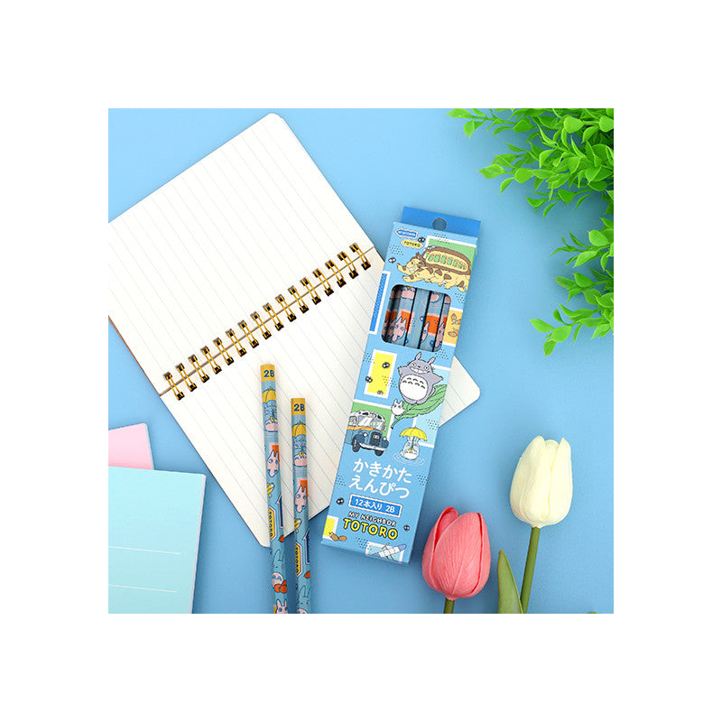 SET DE 12 CRAYONS 2B VÉHICULES - MON VOISIN TOTORO