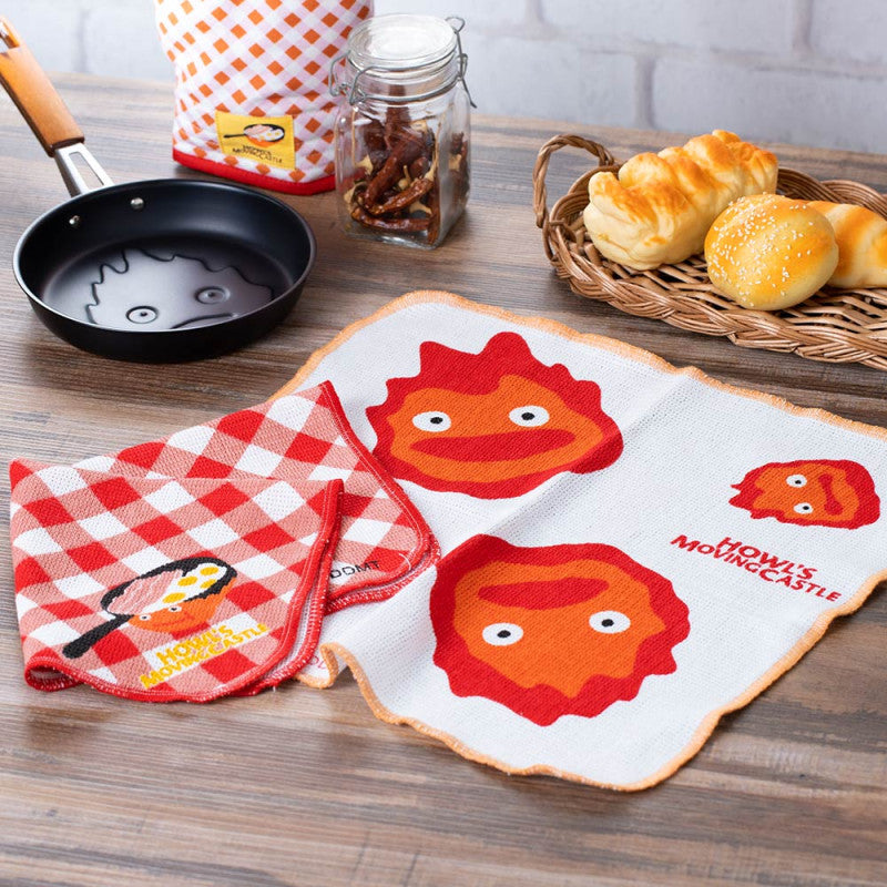 SET DE 2 TORCHONS CALCIFER - LE CHÂTEAU AMBULANT
