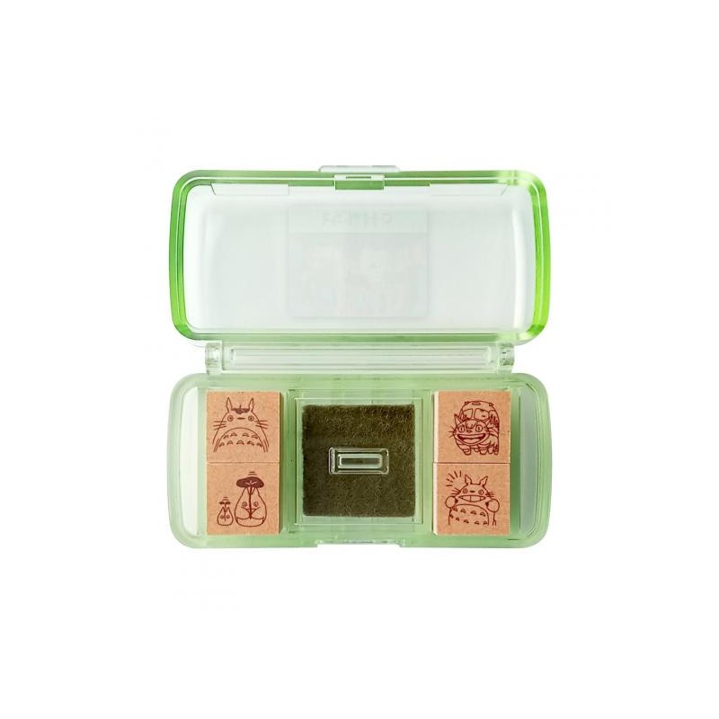 SET DE TAMPONS VERT TOTORO & CHATBUS - MON VOISIN TOTORO