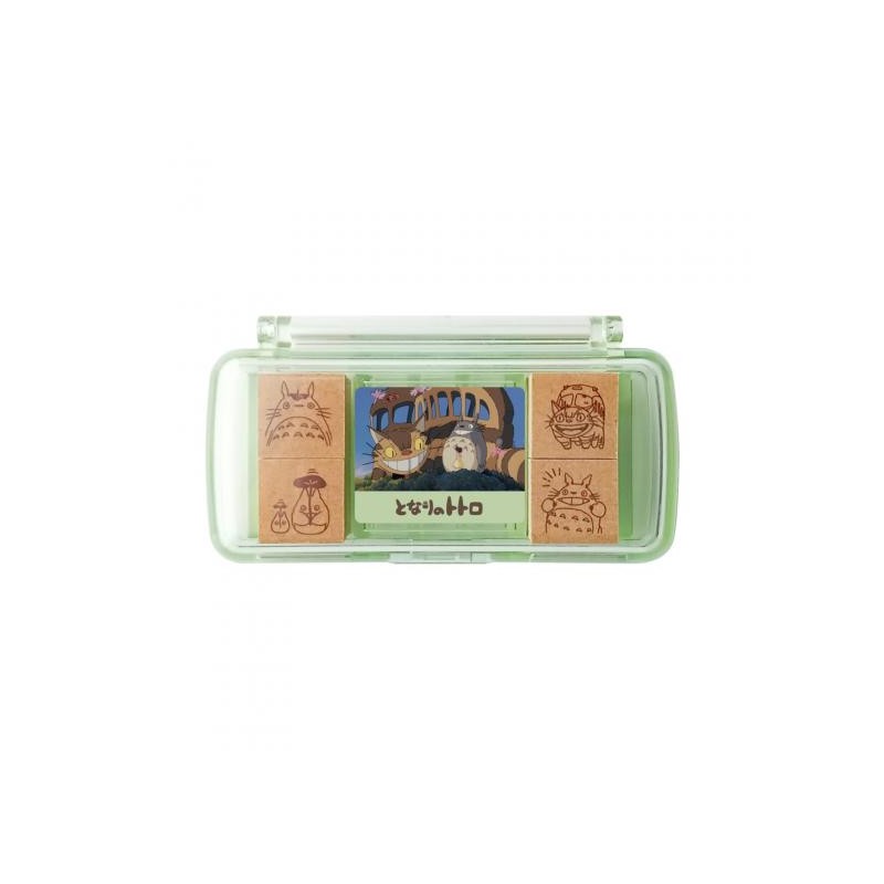 SET DE TAMPONS VERT TOTORO & CHATBUS - MON VOISIN TOTORO
