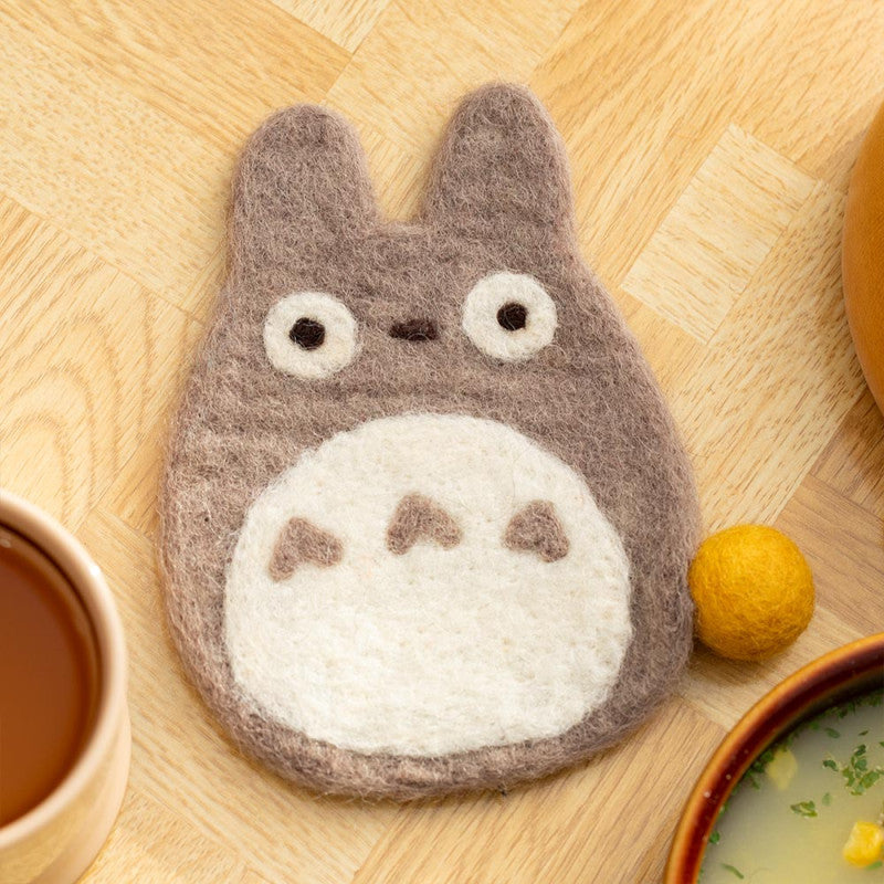 SOUS-VERRE FAIT MAIN EN LAINE TOTORO GRIS - MON VOISIN TOTORO