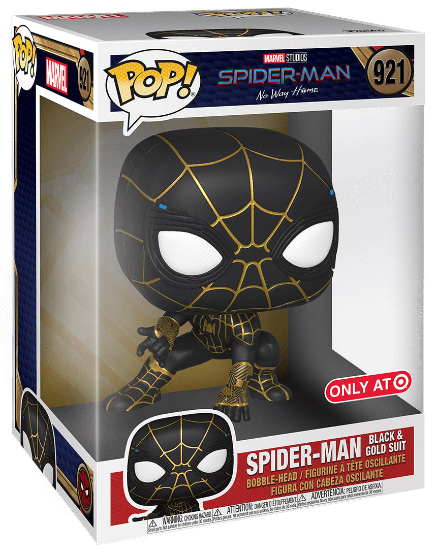 Funko Pop! Jumbo: Spider-Man : No Way Home - Spider-Man Black & Gold Suit 10" Super Sized Pop!
