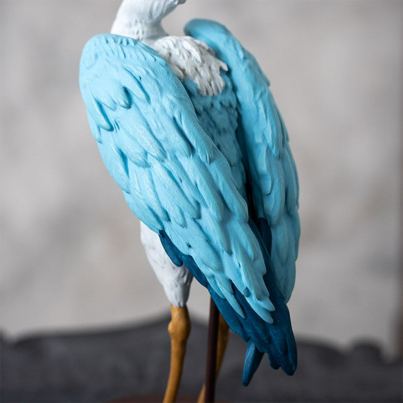 STATUE HÉRON BLEU - LE GARÇON ET LE HÉRON