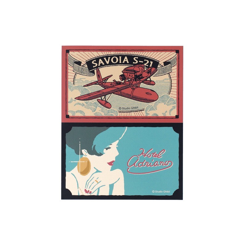 STICKERS RÉTRO SAVOIA & GINA - PORCO ROSSO