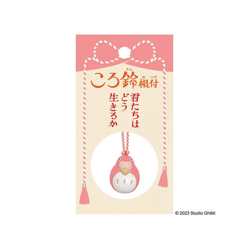 STRAP CLOCHETTE NETSUKE PERRUCHE ROUGE - LE GARÇON ET LE HÉRON