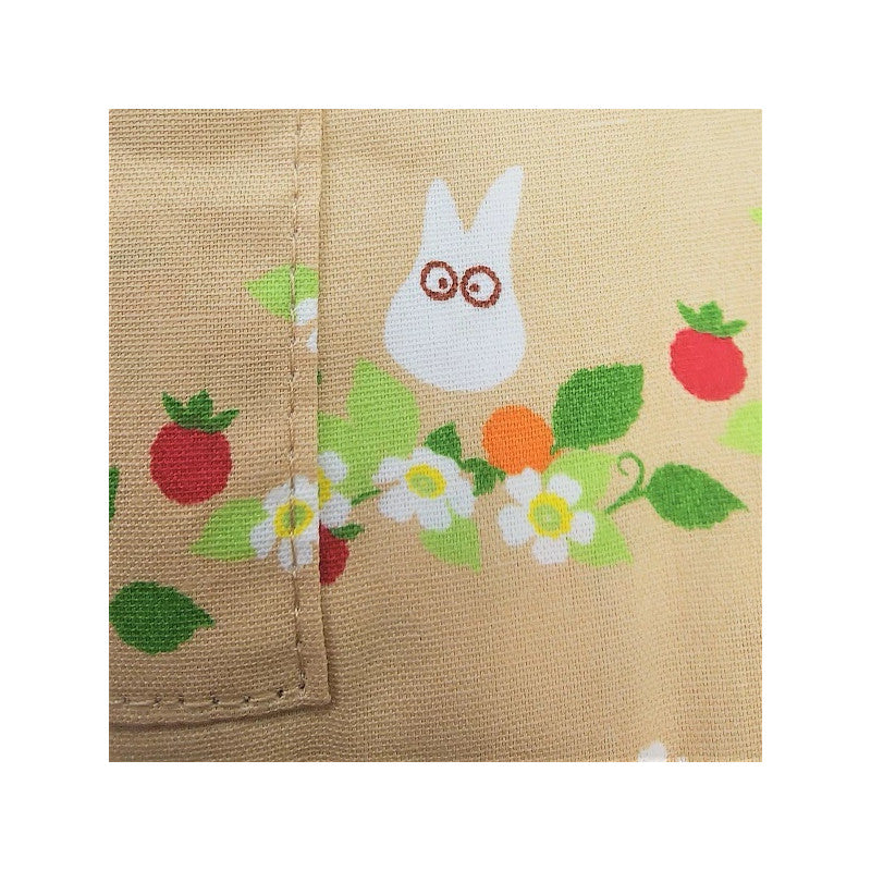TABLIER FRAISES & FLEURS SAUVAGES 85X100 CM - MON VOISIN TOTORO
