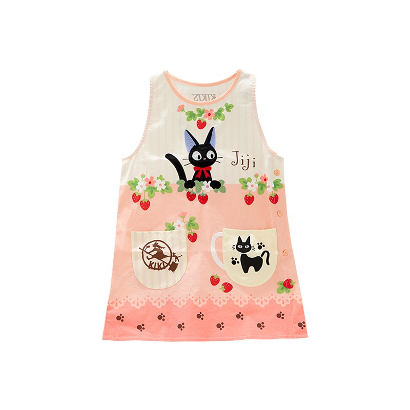 TABLIER JIJI FRAISES 84X61,5 CM - KIKI LA PETITE SORCIÈRE