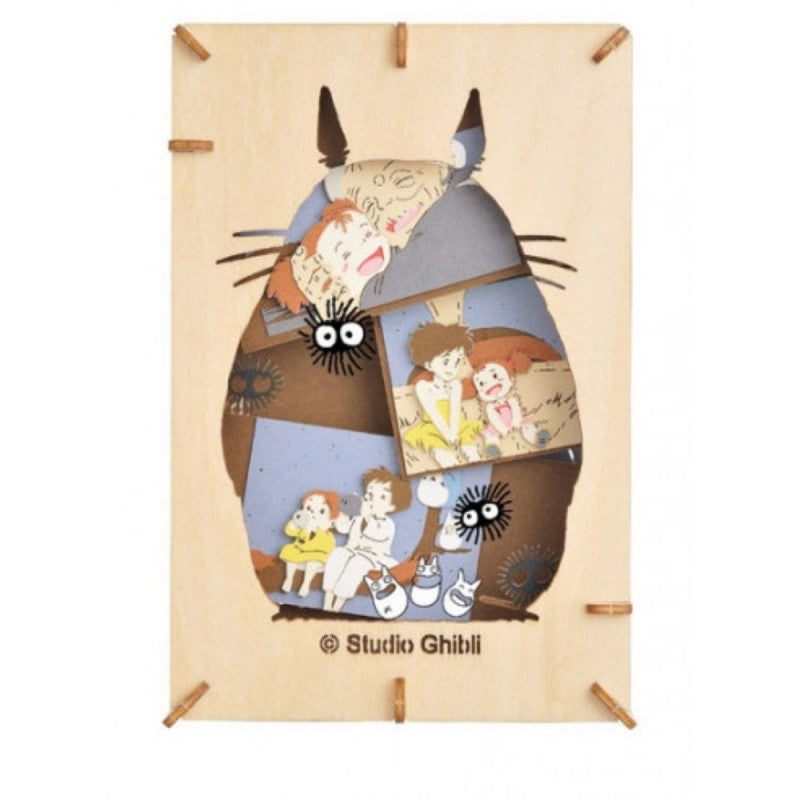 THÉÂTRE DE PAPIER STYLE BOIS SILHOUETTE TOTORO GRIS - MON VOISIN TOTO