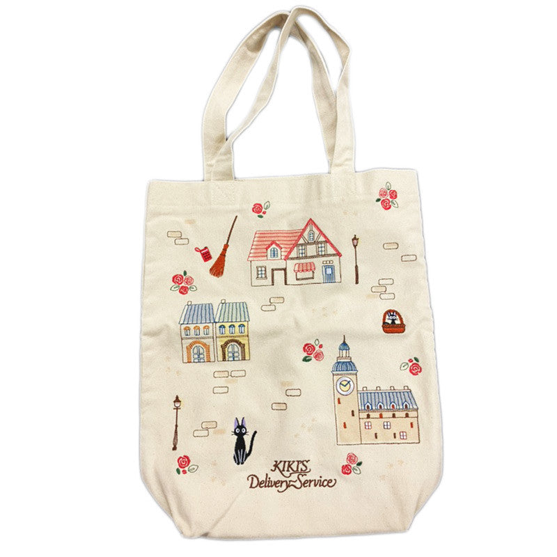 TOTE BAG AVEC PATCH VILLE DE KIKI - KIKI LA PETITE SORCIÈRE