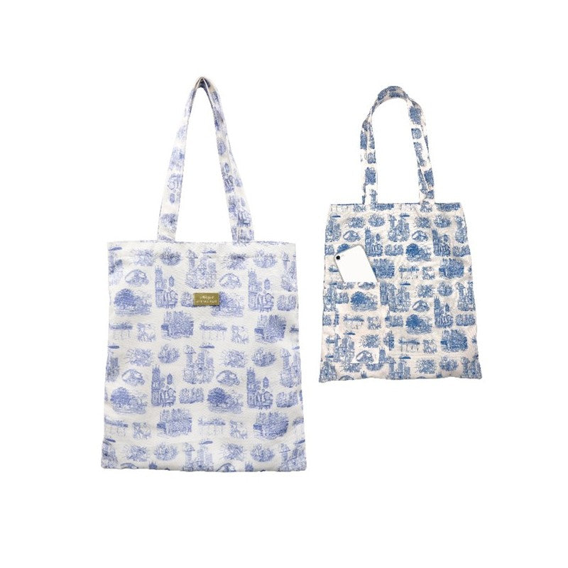 TOTE BAG BLEU NOSTALGIE - SI TU TENDS L'OREILLE