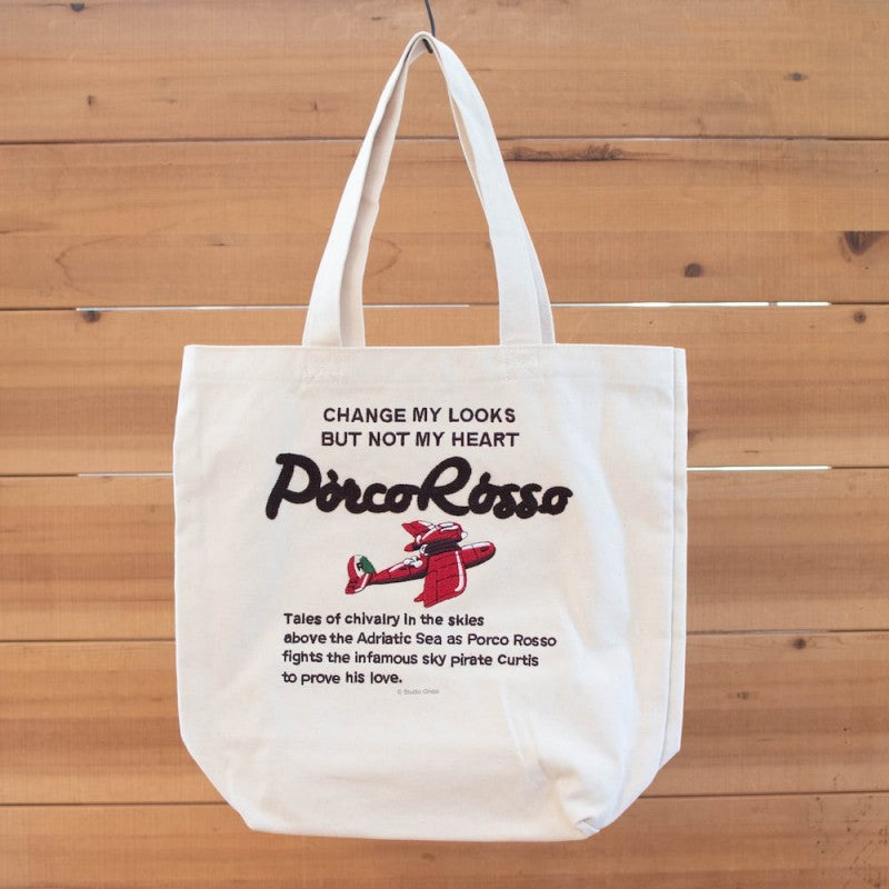 TOTE BAG BRODÉ HYDRAVION - PORCO ROSSO