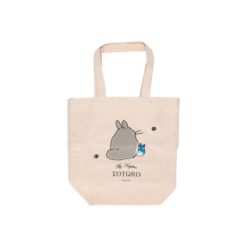 TOTE BAG BRODÉ TOTORO S'EN VA - MON VOISIN TOTORO