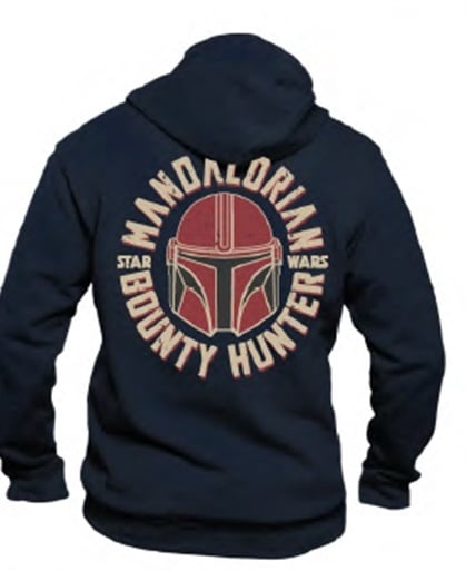 Star Wars - The Mandalorian Bounty Hunter Black Men's Sweat Zippe Hoodie - XL - flash vidéo