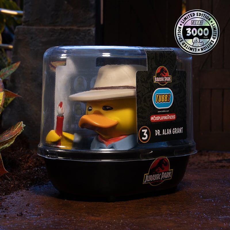 Jurassic Park - Canard de bain à collectionner TUBBZ Dr. Alan Grant - flash vidéo