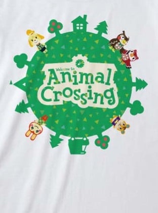 Nintendo - T-Shirt ajusté Blanc Logo Animal Crossing - L - flash vidéo