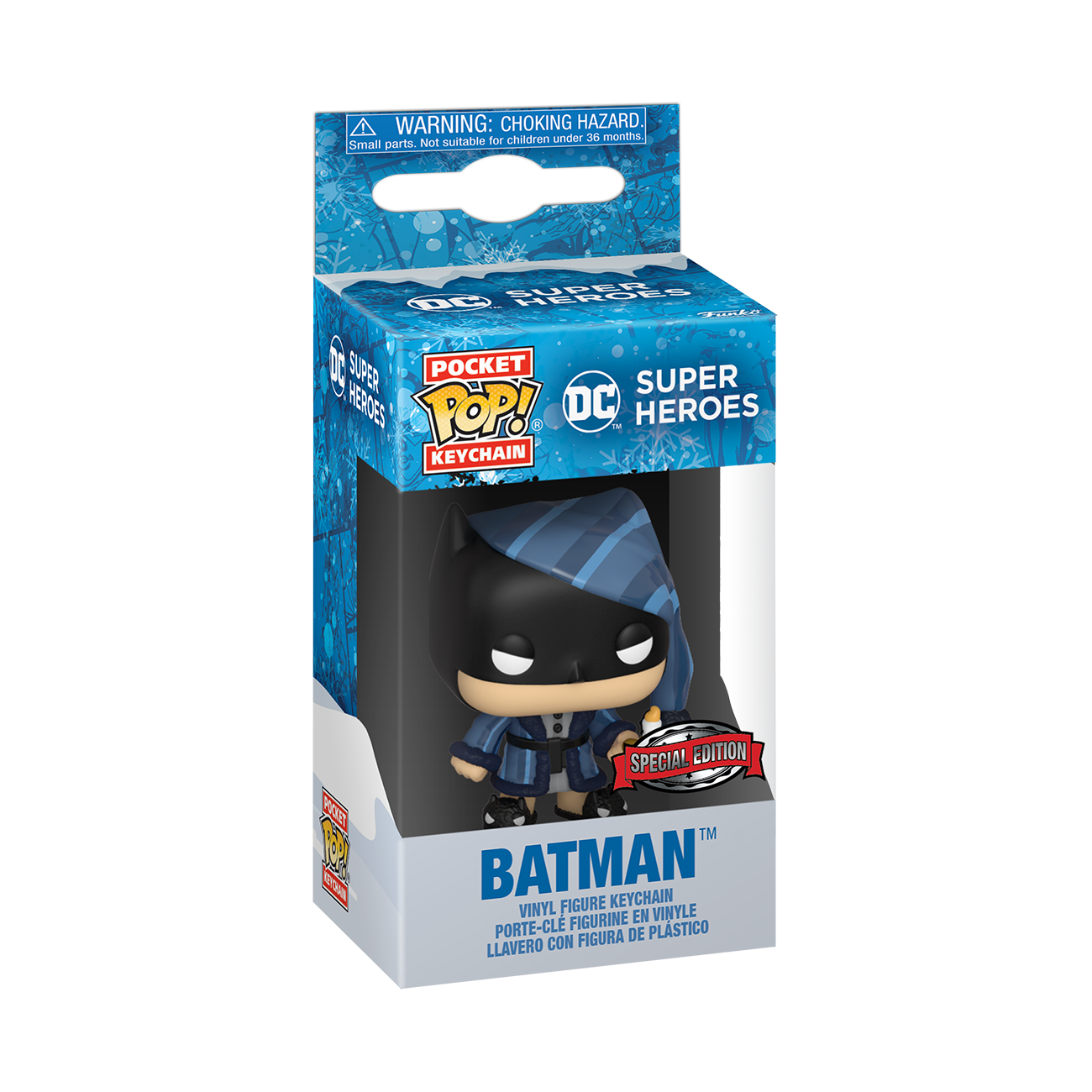 Funko Pocket Pop! Keychain: DC Holiday - Batman - flash vidéo