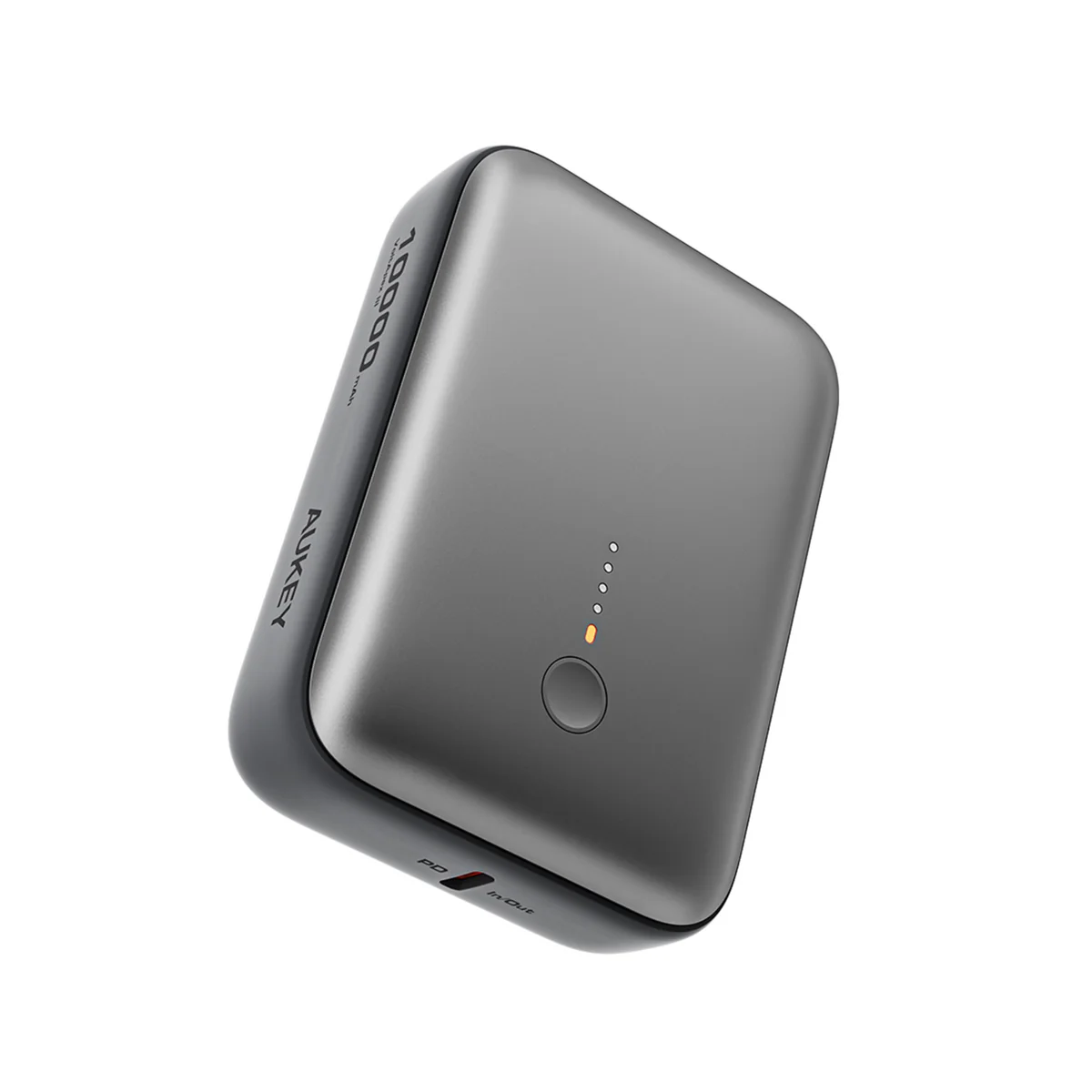 Aukey - Spark Mini 10000mAh 20W Powerbank Grise USB-C/USB-A - flash vidéo