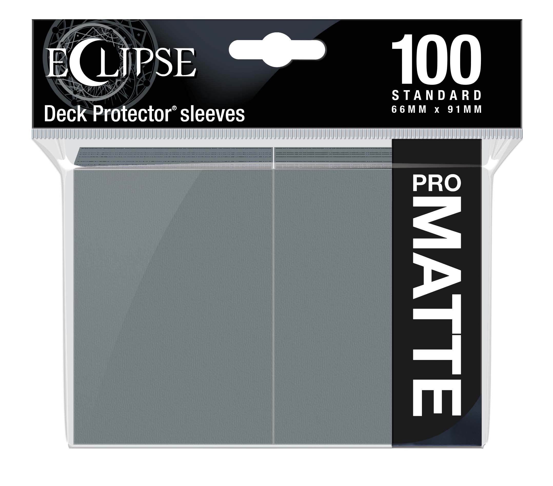 Ultra Pro - Eclipse Matte Sachet de 100 protèges cartes standard Gris Fumée (66 x 91 mm) - flash vidéo