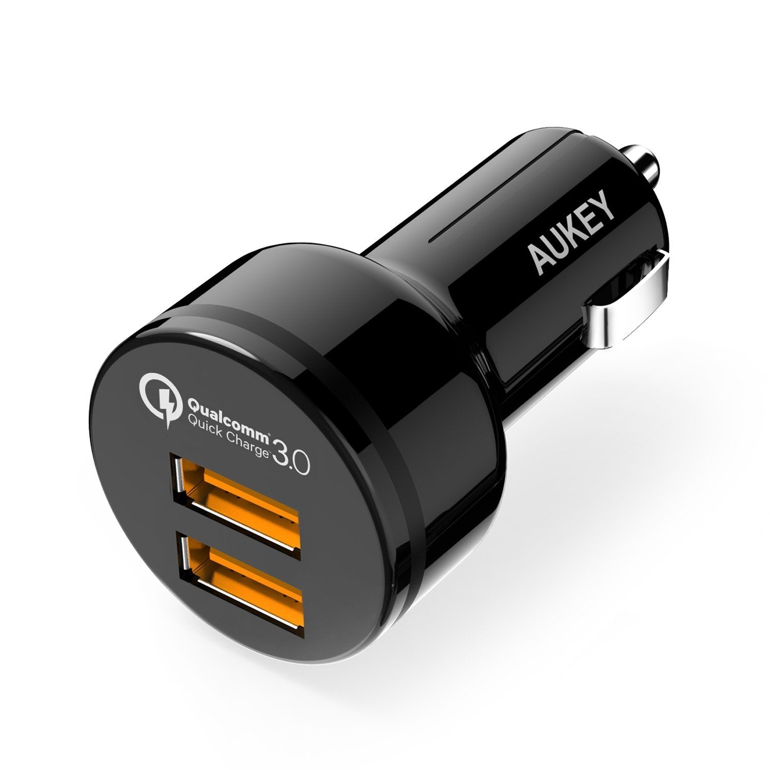 Aukey - Chargeur de voiture 36W QC 3.0 à 2 ports CC-T8 Expedition Series - flash vidéo