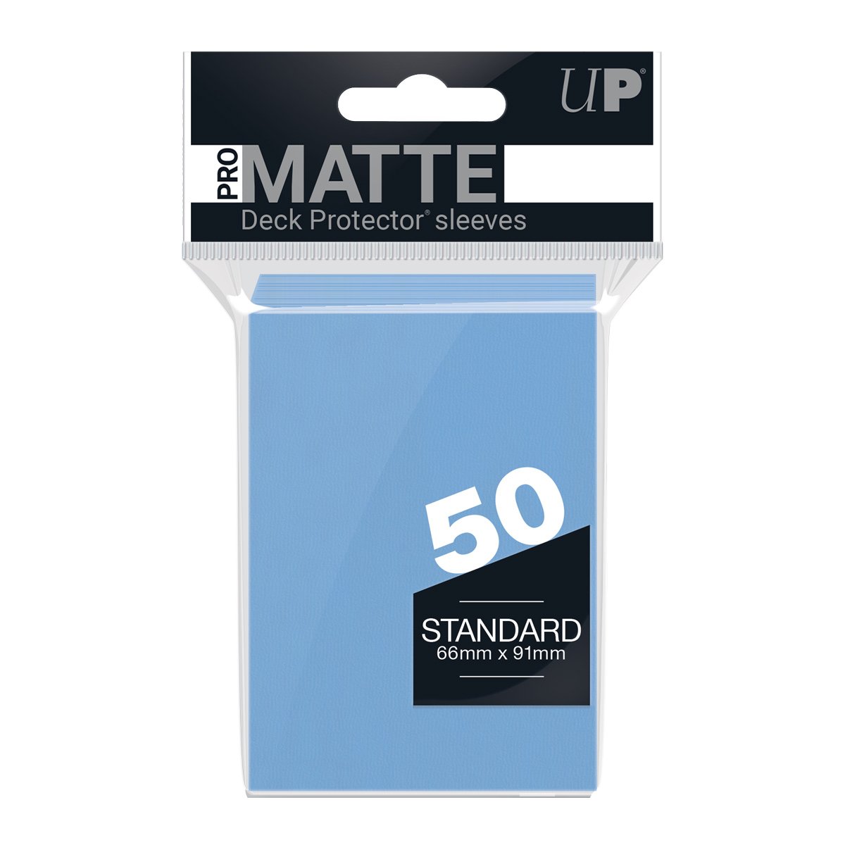 Ultra Pro - PRO-Matte Sachet de 50 protèges cartes standard Bleu clair (66 x 91 mm) - flash vidéo
