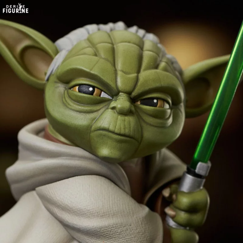 Diamond Select Toys - Star Wars Clone Wars Animated - Yoda Mini-Bust 1/7 13cm - flash vidéo