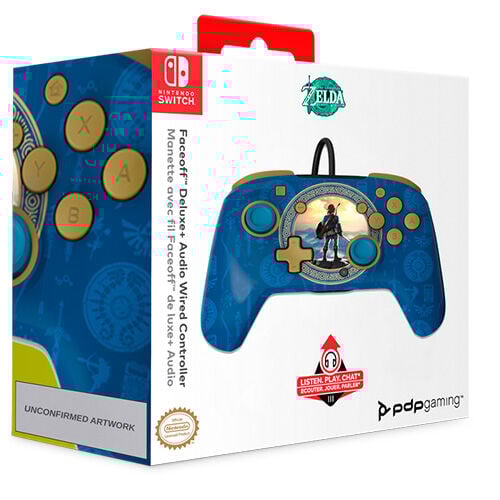 PDP - Manette de jeu filaire REMATCH Hyrule Blue pour Nintendo Switch et Switch OLED - flash vidéo