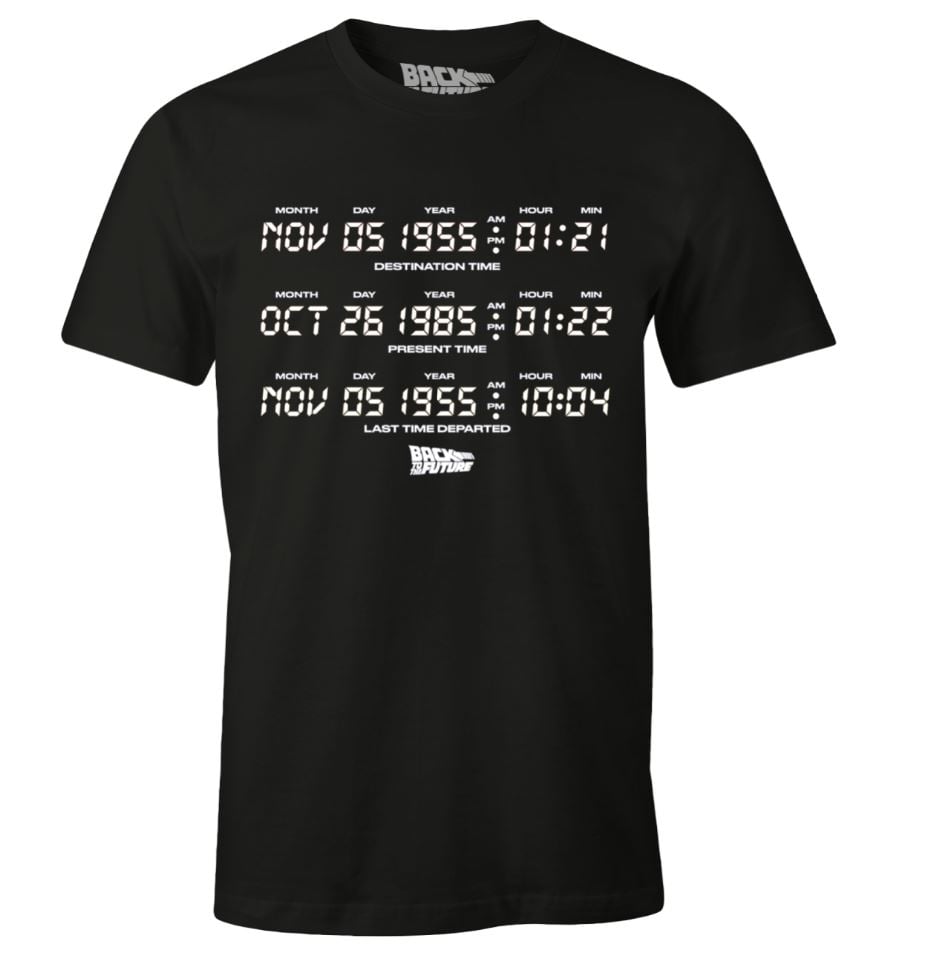 Retour Vers Le Futur - T-shirt Noir Hommes "Destination Time" - M - flash vidéo