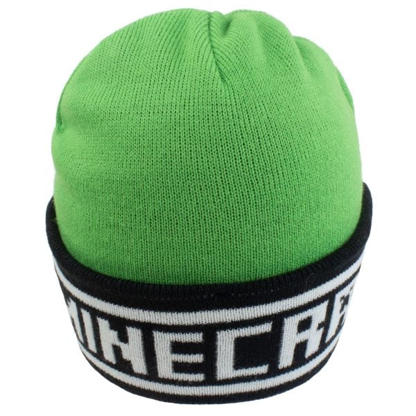 Minecraft - Bonnet Vert et Noir Visage de Creeper - flash vidéo
