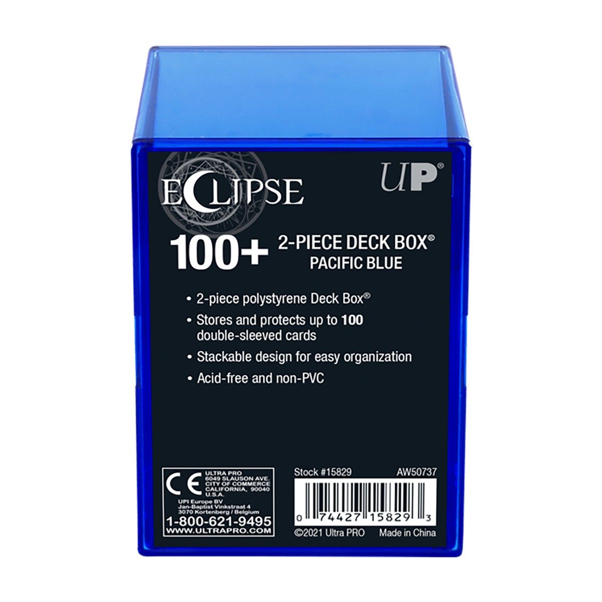 Ultra Pro - Eclipse 2-Piece 100+ Deck Box : Bleu Pacifique - flash vidéo