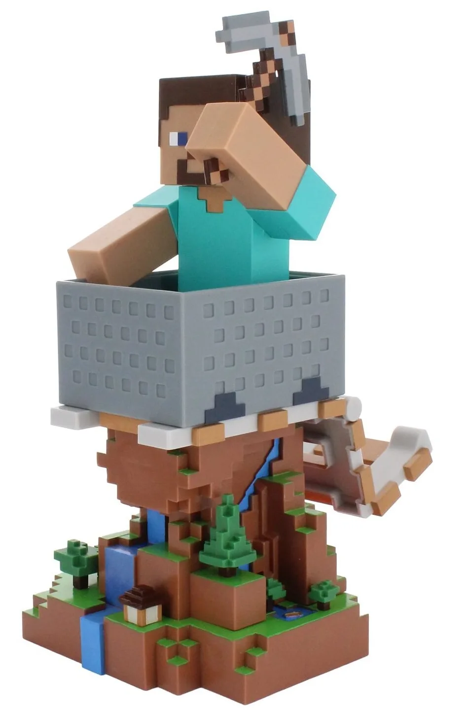 Cable Guys R.E.S.T - Minecraft - Steve Support pour Téléphone et Manette - flash vidéo