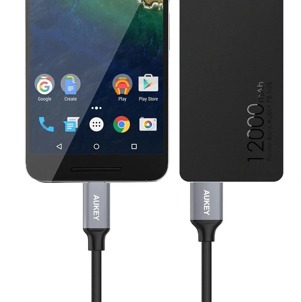 Aukey - Câble USB 3.0 vers USB-C CB-CD2 Impulse Series - flash vidéo