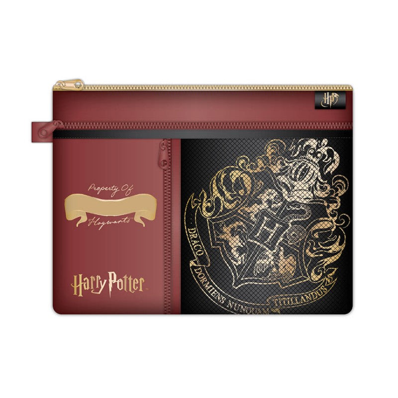 Harry Potter - Pochette d'étude multi-poche personnalisable avec le blason de Poudlard - flash vidéo