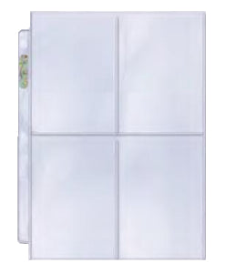 Ultra Pro - Lot de 100 Feuilles de 4 Cases Platinum Series pour cartes et photos - flash vidéo