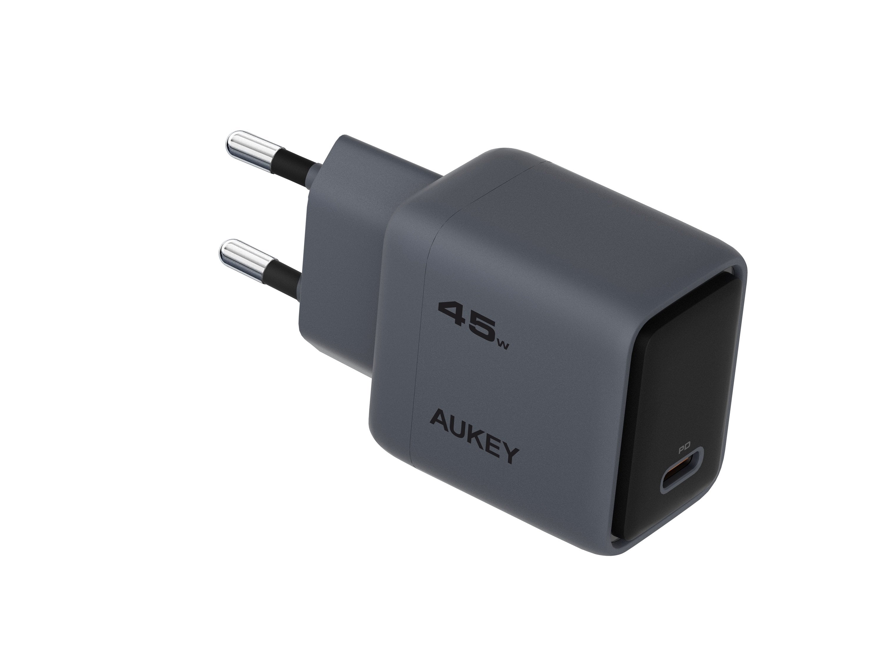 Aukey - Chargeur mural Comet 45W GaN PD 1-Port Gris - flash vidéo