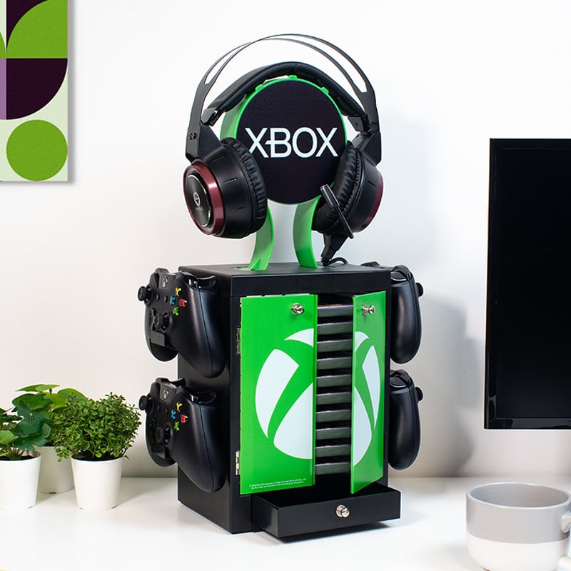 Xbox - Meuble de rangement officiel Logo Xbox pour gamer - flash vidéo