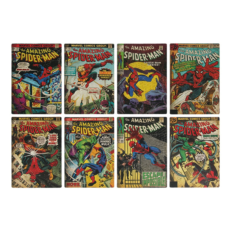 Marvel - Spider-Man - Ensemble de 8 sous-verres couverture de comics - flash vidéo