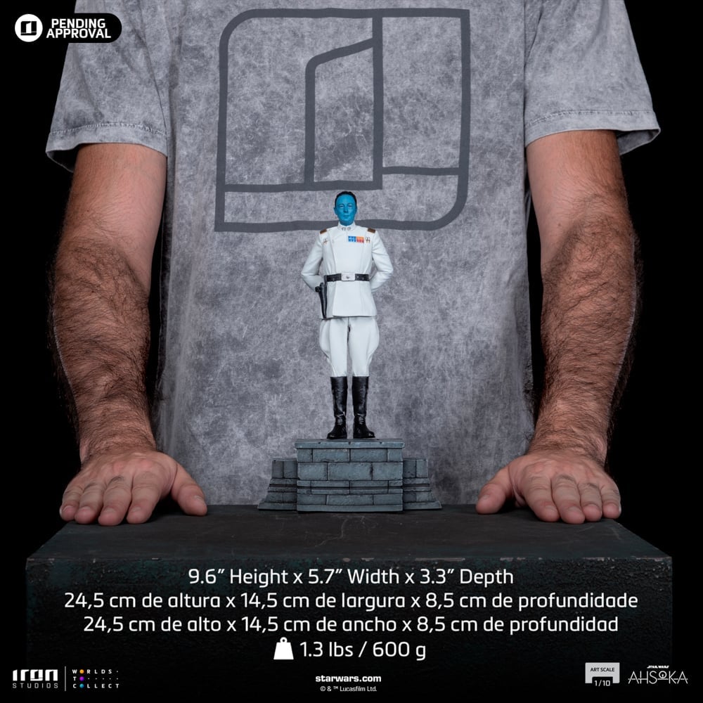 Iron Studios - Art Scale 1/10 - Star Wars : Ahsoka - Grand Admiral Thrawn Statue 24cm - flash vidéo