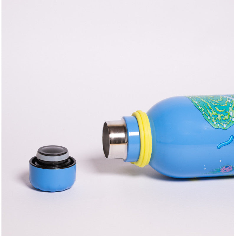 Bouteille d'eau en acier inoxydable Rick et Morty 500ml - flash vidéo