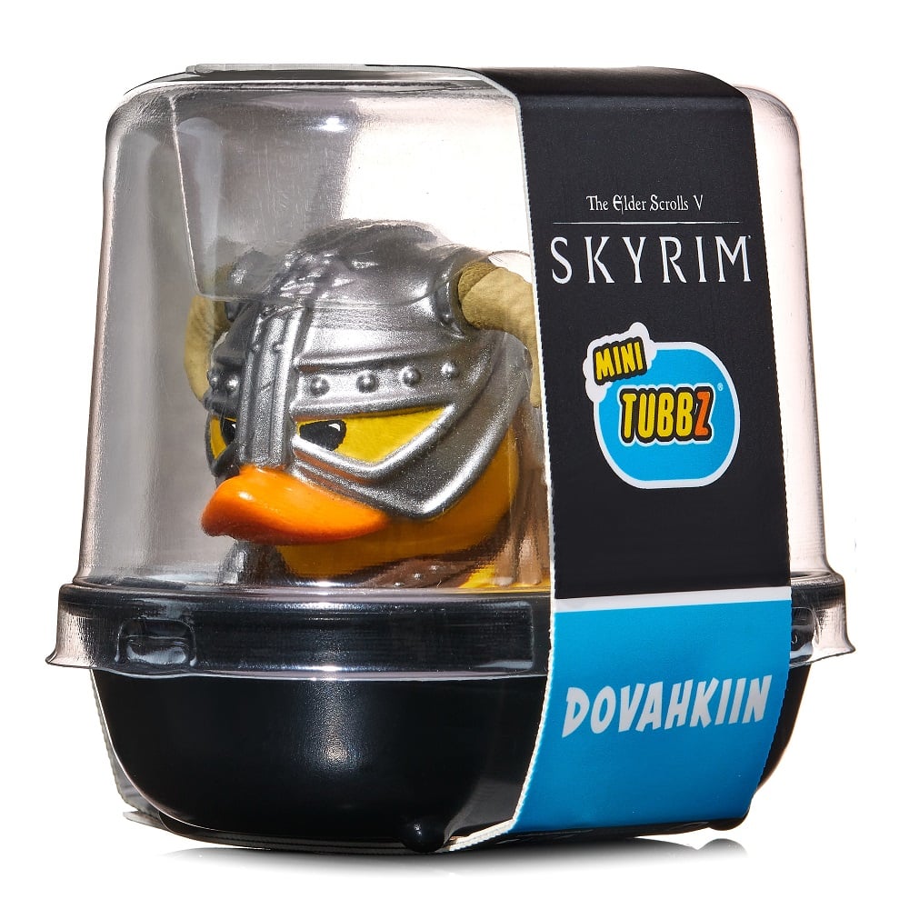 Numskull - Mini TUBBZ Canard de bain - The Elder Scrolls V : Skyrim - Dovahkiin (Édition baignoire) - 8cm - flash vidéo