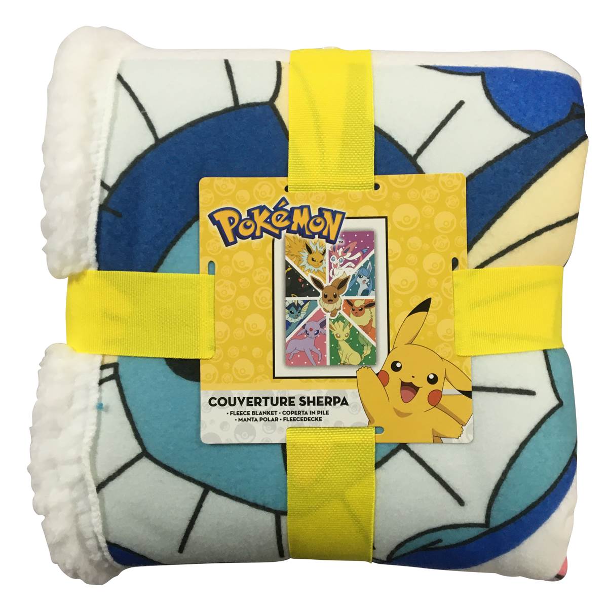 Pokémon - Plaid Sherpa Evolutions d'Evoli (100x150cm) - flash vidéo