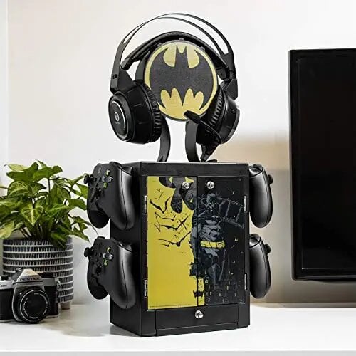 DC Comics - Meuble de rangement officiel Batman pour gamer - flash vidéo
