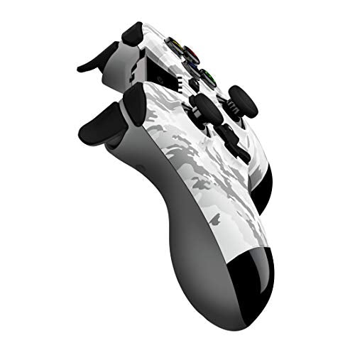 Gioteck - Manette sans fil premium WX4 Camouflage Arctique pour Nintendo Switch, PS3 et PC - flash vidéo