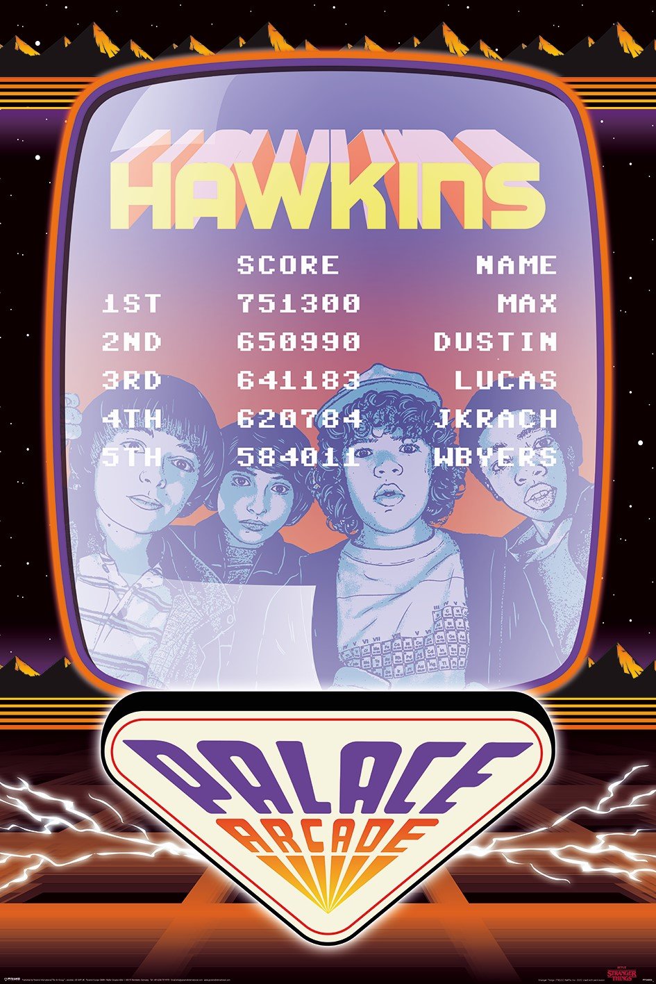 Stranger Things - Maxi Poster Palace Arcade - flash vidéo