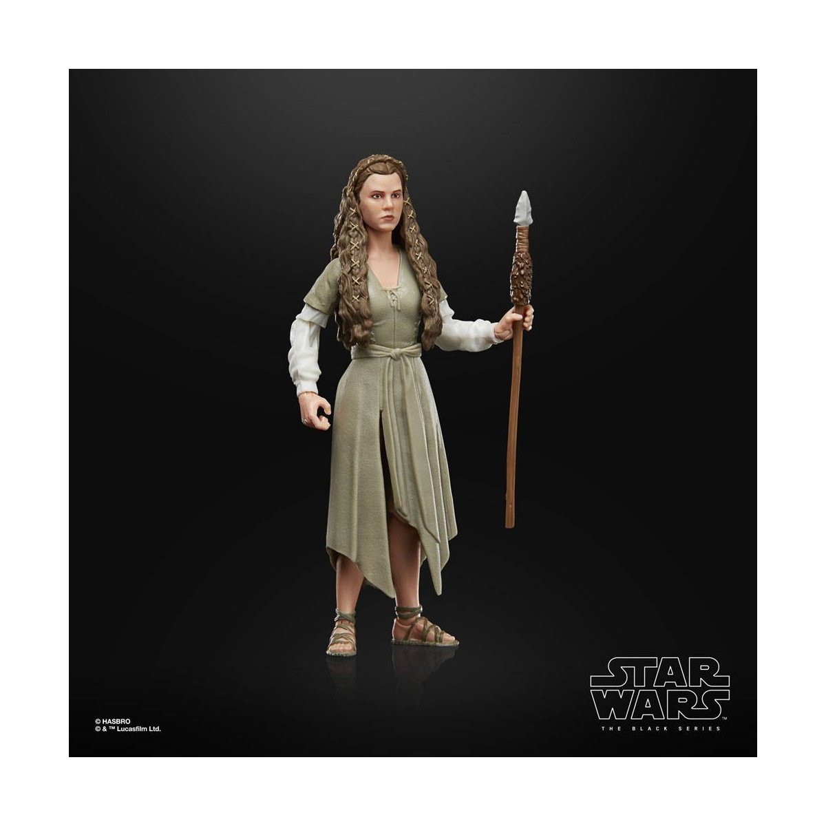 Star Wars The Black Series - Figurine d'action de la princesse Leia (Village Ewok) 15cm - flash vidéo
