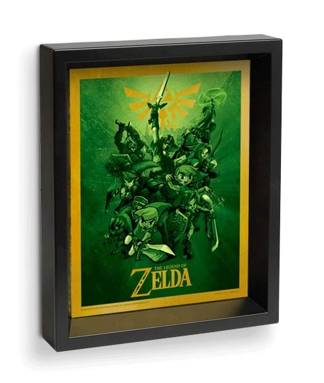 The Legend Of Zelda - Lien Affiche lenticulaire 3D 28,7 x 23,5cm - flash vidéo