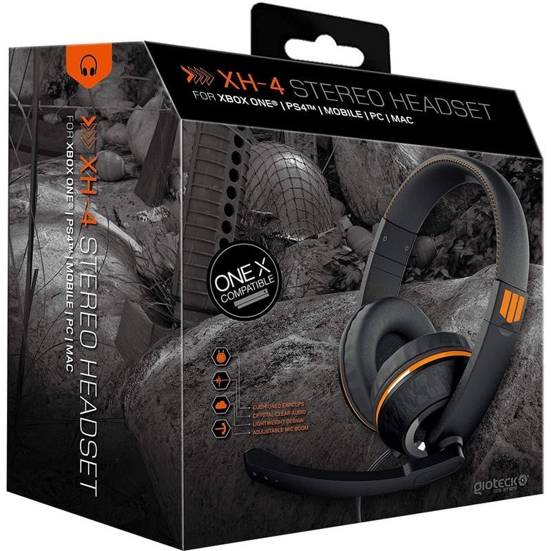 Gioteck - Casque de jeu stéréo filaire XH-4 Camouflage pour Xbox One, PS4 et PC - flash vidéo