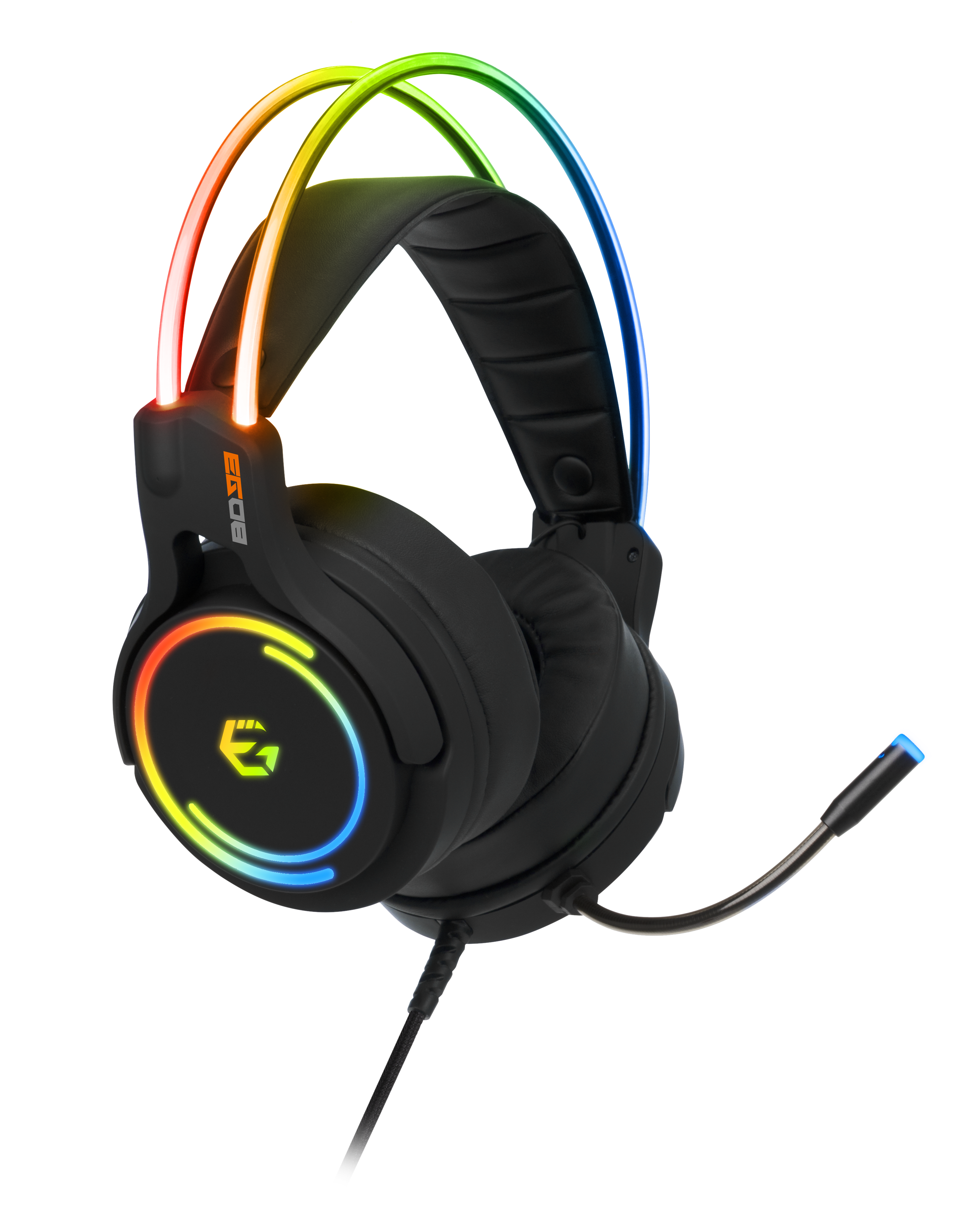 EgoGear - Casque de jeu filaire RGB premium SHS50 pour PC, PS5, PS4, Xbox Series X|S, Xbox One et Mobile - flash vidéo