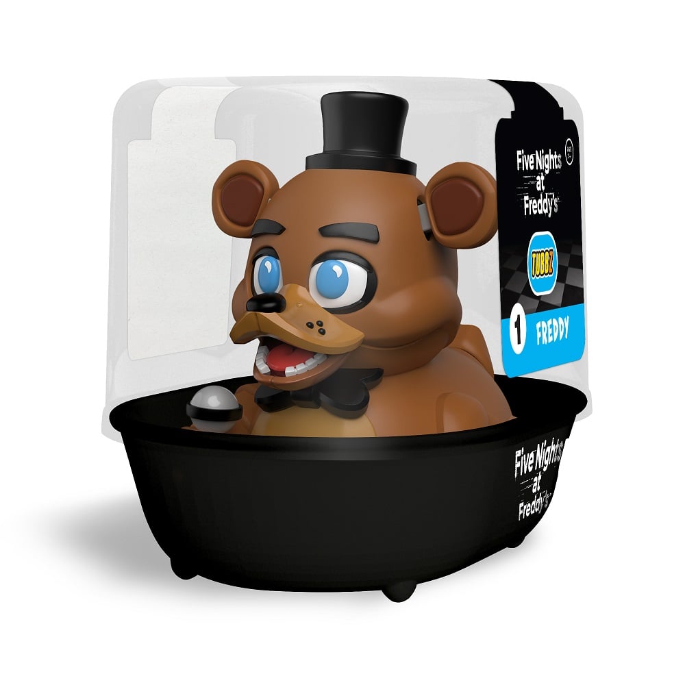 Numskull - TUBBZ Canard de bain - Five Nights at Freddy's - Freddy (Première Édition) - 9cm - flash vidéo