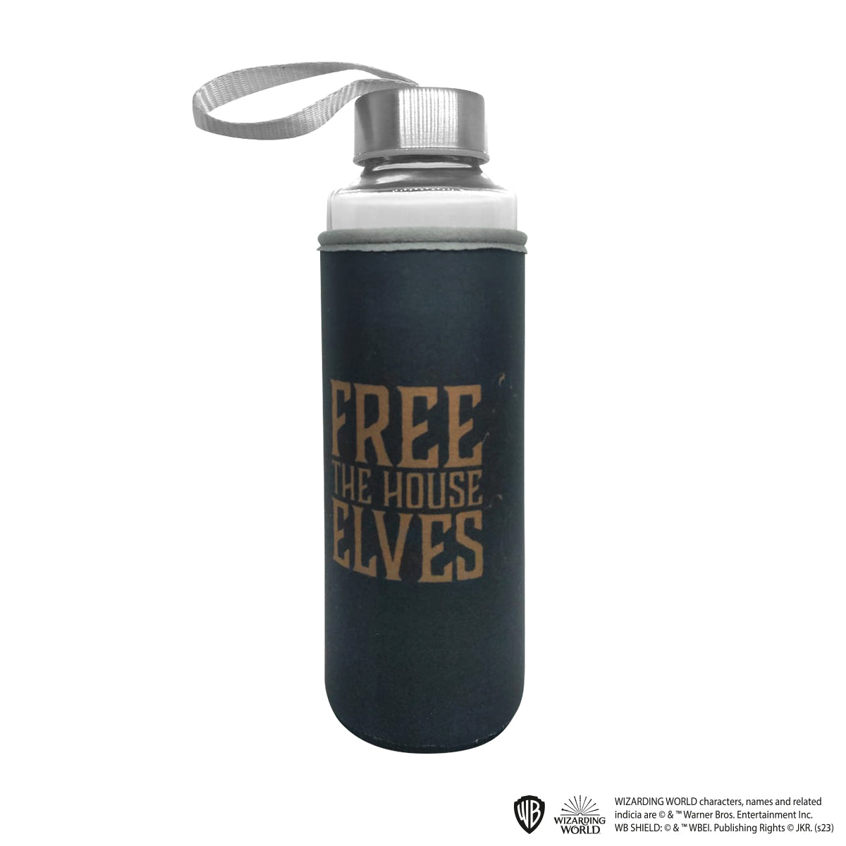Wizarding World - Harry Potter - Bouteille d'eau en verre - Libérer les elfes de maison - flash vidéo